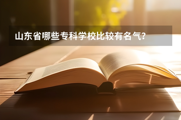 山东省哪些专科学校比较有名气？