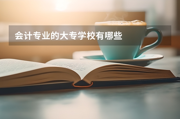 会计专业的大专学校有哪些