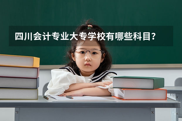 四川会计专业大专学校有哪些科目?