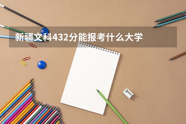 新疆文科432分能报考什么大学
