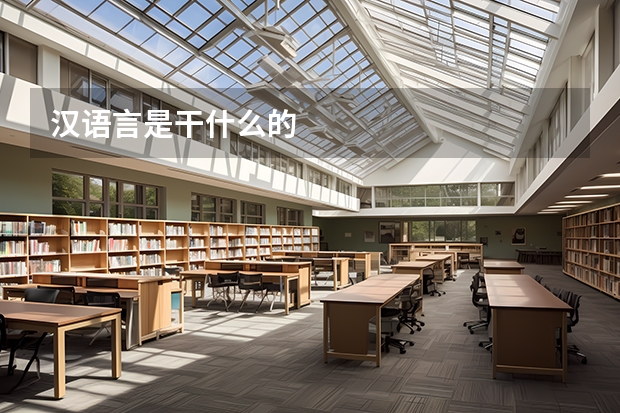 汉语言是干什么的