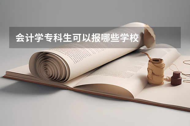 会计学专科生可以报哪些学校