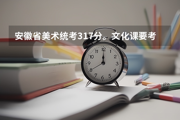 安徽省美术统考317分。文化课要考多少,大概能上一本?
