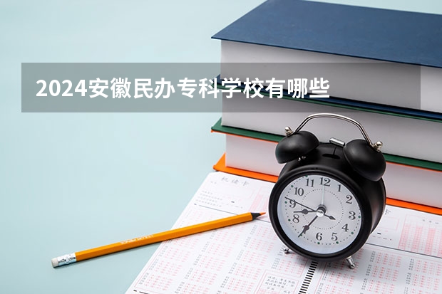 2024安徽民办专科学校有哪些