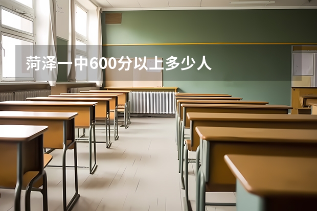 菏泽一中600分以上多少人
